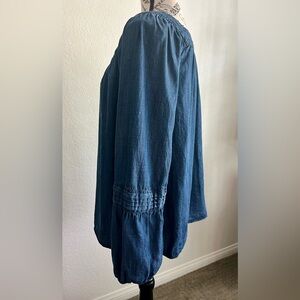 LC Lauren Conrad Blue Boho Blouse